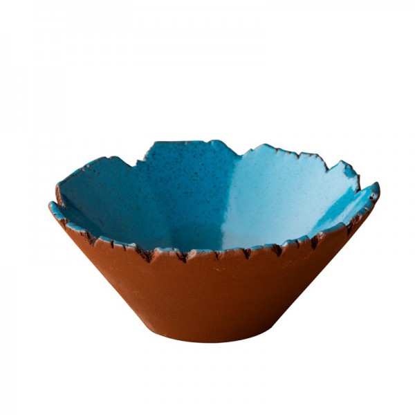 Organische Kom Blauw <br /> Ø 16 x 9.5 cm