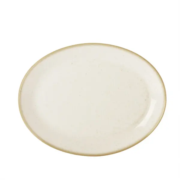Ovaal Bord Oatmeal <br /> 30.5 x 23.5 cm