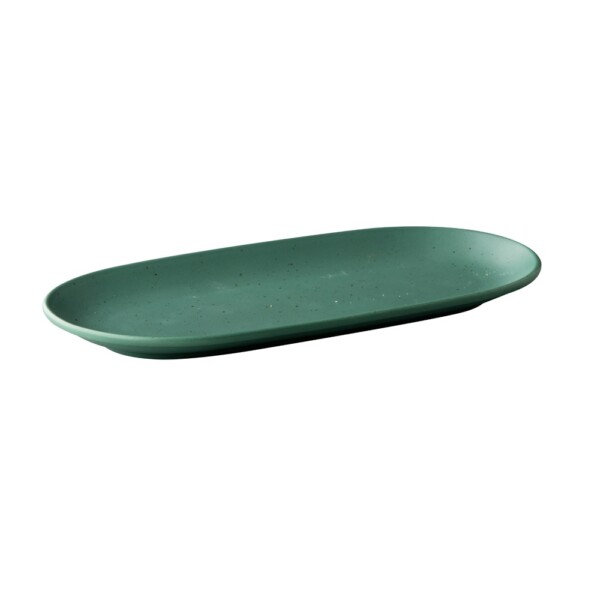 Serveerbord Ovaal <br /> Mat Groen <br /> Tinto Q Authentic <br /> Ø 30 x 15 cm
