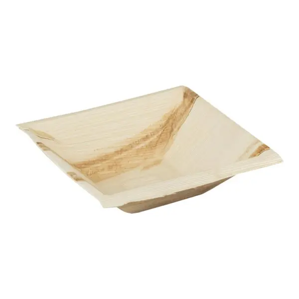 Palmblad <br /> bakje 'Kheops' <br /> 16 x 16 x 4,5 cm <br /> (25 stuks)