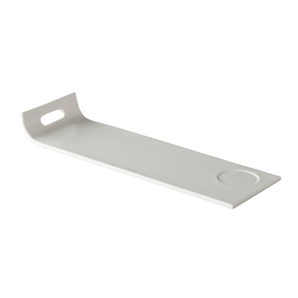 Q Fine China Rechthoekig Bord Met Handvat En Uitsparing 38 x 12,5 cm