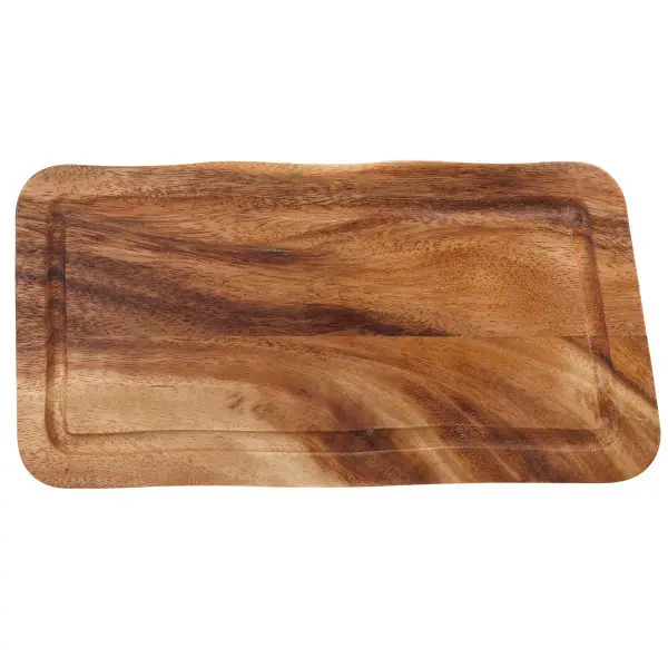 Rechthoekige Acacia  Plank Met Gleuf  40 x 22 x 2 cm