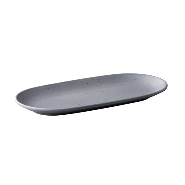 Serveerbord Ovaal <br /> Mat Grijs <br /> Tinto Q Authentic <br /> Ø 30 x 15 cm