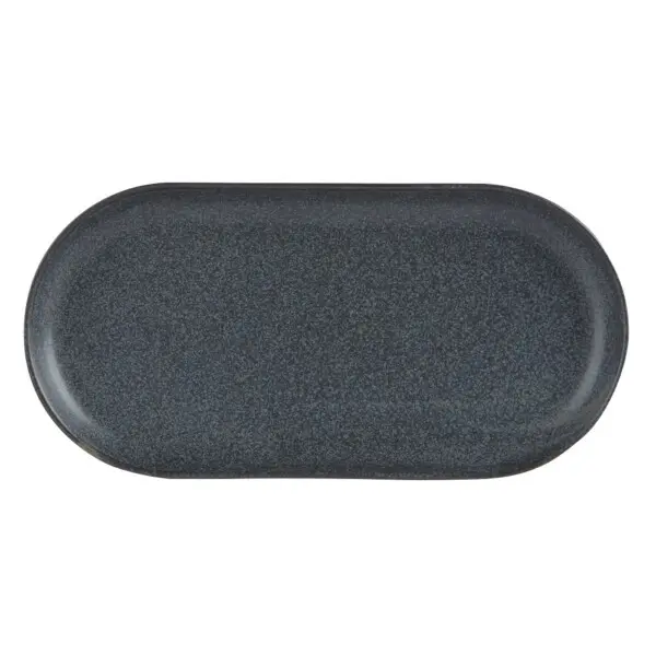 Smal Ovaal Bord Graphite <br /> 30 x 15 cm