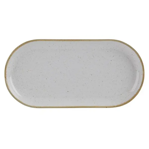 Smal Ovaal Bord Stone <br /> 30 x 15 cm