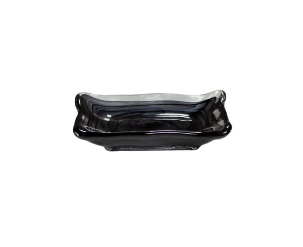 Dipschaaltje 1 vaks black swirl 9,3 x 7 cm