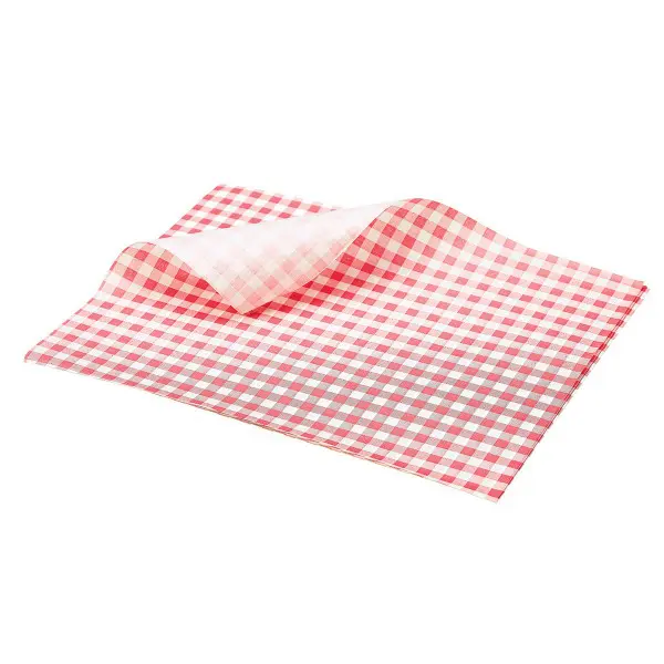 Vetvrij Papier "Cubes Red/White" <br /> (per 1000) 25 x 20 cm
