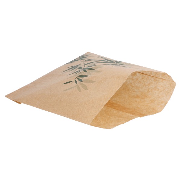 Vetvrij Papier Frietzakje <br /> "Feel Green" (per 1000) <br /> 12 x 12 cm