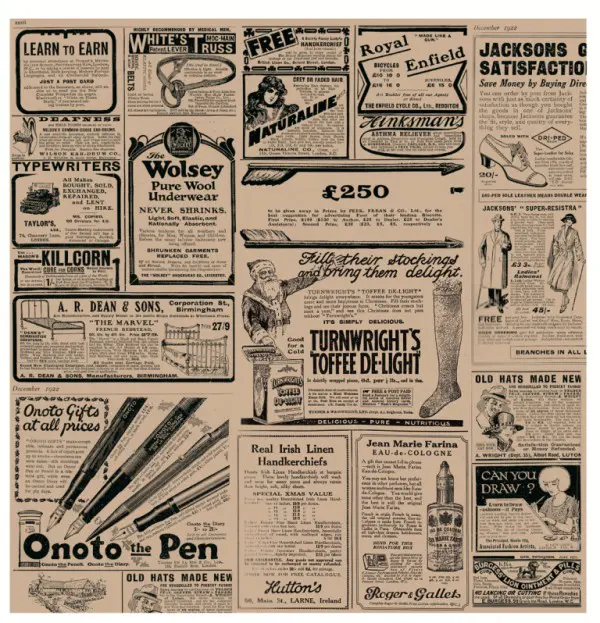 Vetvrij Papier "Newspaper" Bruin <br /> (per 1000) 34 x 28 cm