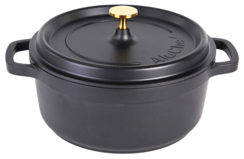 AluChef Cocotte rond - ø240mm - Zwart/Goud